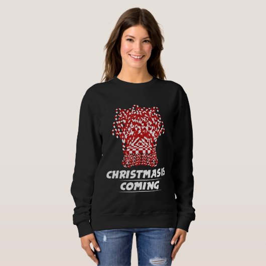 Christmas Is Coming Candy Cane Throne Sweatshirt (Vorne ganz)