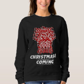 Christmas Is Coming Candy Cane Throne Sweatshirt (Vorderseite)