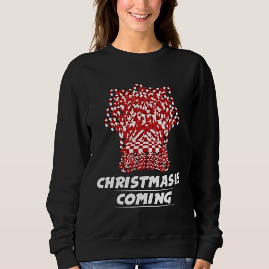 Christmas Is Coming Candy Cane Throne Sweatshirt (Vorderseite)