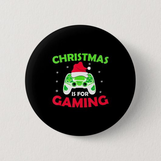 Christmas Is For Gaming Video Games Button (Vorderseite)