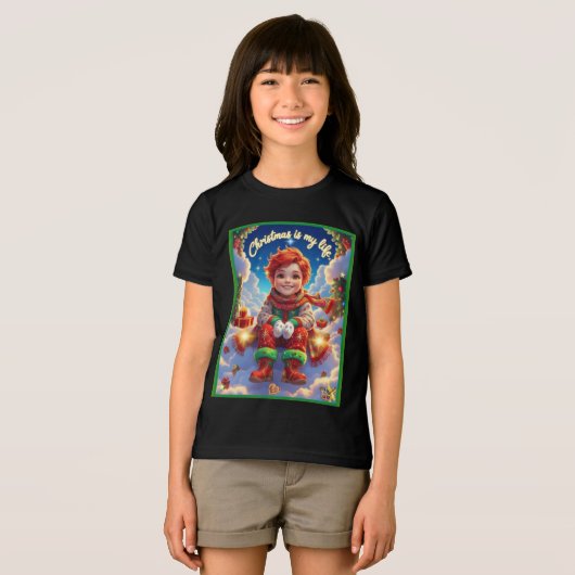 Christmas is my life, Tri-Blend shirt (Vorderseite Voll)