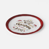 CHRISTMAS IST FÜR JESUS Niedlich Kids Party Pappteller (Schrägansicht)