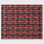 CHRISTMAS IST LIEBE und Schneeflocken Geschenkpapier (Flach)