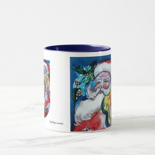 CHRISTMAS J SCHREIBEN / SANTA MIT VIOLIN MONOGRAMM TASSE (Zentrum)
