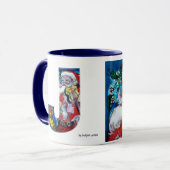 CHRISTMAS J SCHREIBEN / SANTA MIT VIOLIN MONOGRAMM TASSE (Vorderseite Links)