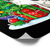 Christmas Jack Russell Santa Hat Xmas Jack Russell Poster (Ecke)