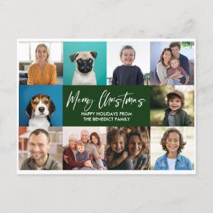 CHRISTMAS JAHR IM ÜBERPRÜFEN 10 FOTOS URLAUB FEIERTAGSPOSTKARTE