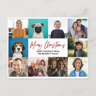 CHRISTMAS JAHR IM ÜBERPRÜFEN 10 FOTOS URLAUB FEIERTAGSPOSTKARTE