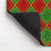 Christmas Jester Diamond Holiday Pattern Mousepad (Ecke)