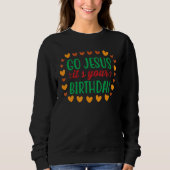 Christmas Jesus Cookies Mistletoe Snowman Present Sweatshirt (Vorderseite)