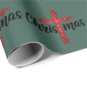 Christmas Jesus Cross Christian Faith Religion Geschenkpapier (Rolleneckpunkt)
