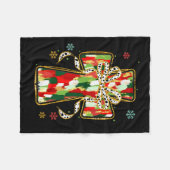 Christmas Jesus Is The Reason Christian Cross Coqu Fleecedecke (Vorderseite (Horizontal))