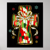 Christmas Jesus Is The Reason Christian Cross Coqu Poster (Vorne)