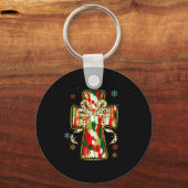 Christmas Jesus Is The Reason Christian Cross Coqu Schlüsselanhänger (Vorderseite)