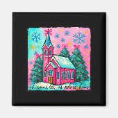 Christmas Jesus Oh Come Let Us Adore Him Funny Chr Magnet (Vorne)