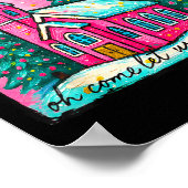 Christmas Jesus Oh Come Let Us Adore Him Funny Chr Poster (Ecke)