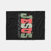 Christmas Jesus Reason Season Xmas Christian Men W Fleecedecke (Vorderseite (Horizontal))