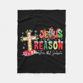 Christmas Jesus Reason Season Xmas Christian Men W Fleecedecke (Vorderseite)