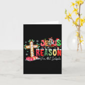 Christmas Jesus Reason Season Xmas Christian Men W Karte (Gelbe Blume)