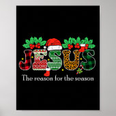 Christmas Jesus Reason Season Xmas Christian Men W Poster (Vorne)