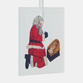 CHRISTMAS JESUS UND SANTA ORNAMENT AUS GLAS (Vorderseite Rechts)