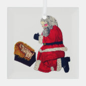 CHRISTMAS JESUS UND SANTA ORNAMENT AUS GLAS (Rückseite)