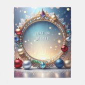 Christmas Jewel Frame Fleece Blanket (Vorderseite)