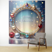Christmas Jewel Frame Holiday Backdrop Wandteppich (Beispiel)
