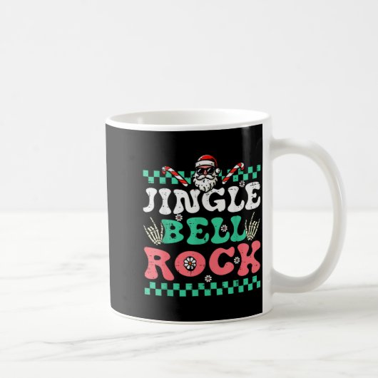 Christmas Jingle Bell Rock Retro Xmas Groovy Men W Kaffeetasse (Rechts)