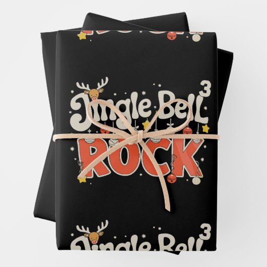 Christmas Jingle Bells 3 Math Rock Xmas Holiday Geschenkpapier Set (Beispiel)