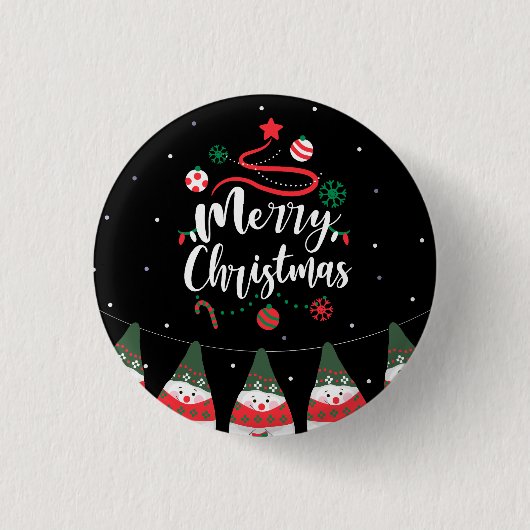 Christmas Jingle Bells Joyful Greetings Collection Button (Vorderseite)