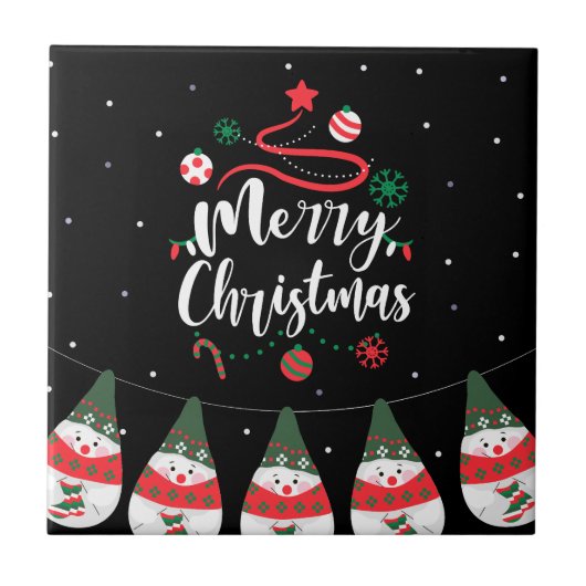 Christmas Jingle Bells Joyful Greetings Collection Fliese (Vorderseite)