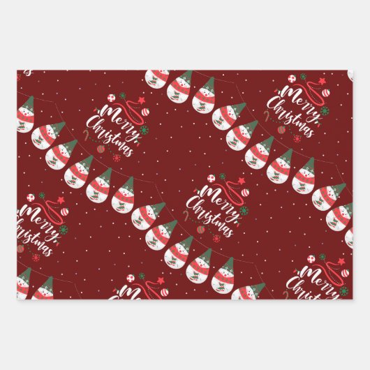 Christmas Jingle Bells Joyful Greetings Collection Geschenkpapier Set (Vorderseite 2)