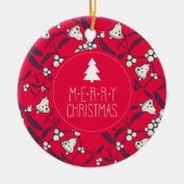 Christmas Jingle Bells Joyful Greetings Collection Keramik Ornament (Vorne)