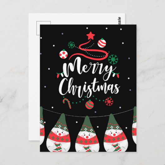 Christmas Jingle Bells Joyful Greetings Collection Postkarte (Vorne/Hinten)