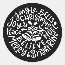 Christmas Jingle Bells Peace Joy Merry Bright Weih