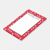 Christmas Jingle Bells Personalisiert Post-it Note Klebezettel (angewinkelt)