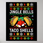 Christmas Jingle Bells Taco Muscheln Funny Family Poster (Vorne)