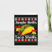 Christmas Jingle Bells Taco Shells Funny Family Ug Karte (Vorderseite)