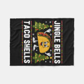 Christmas Jingle Bells Taco Shells Funny Xmas Taco Fleecedecke (Vorderseite (Horizontal))