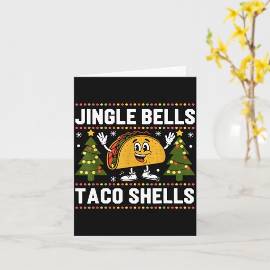 Christmas Jingle Bells Taco Shells Funny Xmas Taco Karte (Gelbe Blume)