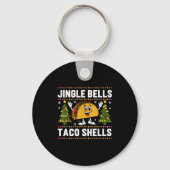 Christmas Jingle Bells Taco Shells Funny Xmas Taco Schlüsselanhänger (Vorderseite)