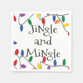 Christmas Jingle Lights Cocktail Party Napkins Serviette (Vorderseite)
