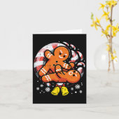 Christmas Jiu Jitsu Gingerbread Xmas Bjj Wrestling Karte (Gelbe Blume)