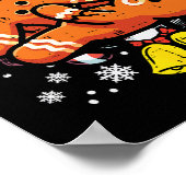 Christmas Jiu Jitsu Gingerbread Xmas Bjj Wrestling Poster (Ecke)