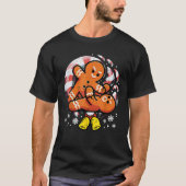 Christmas Jiu Jitsu Gingerbread Xmas Bjj Wrestling T-Shirt (Vorderseite)
