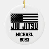 Christmas Jiu Jitsu Personalized  Keramik Ornament (Hinten)