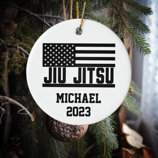Christmas Jiu Jitsu Personalized  Keramik Ornament