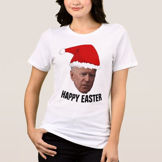 CHRISTMAS JOE BIDEN FUNNY T-SHIRT Tri-Blend SHIRT (Vorderseite)