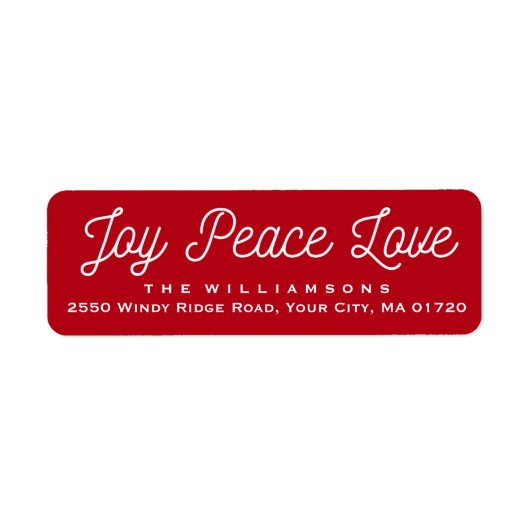 Christmas Joest Peace Liebe Custom Red (Vorne)